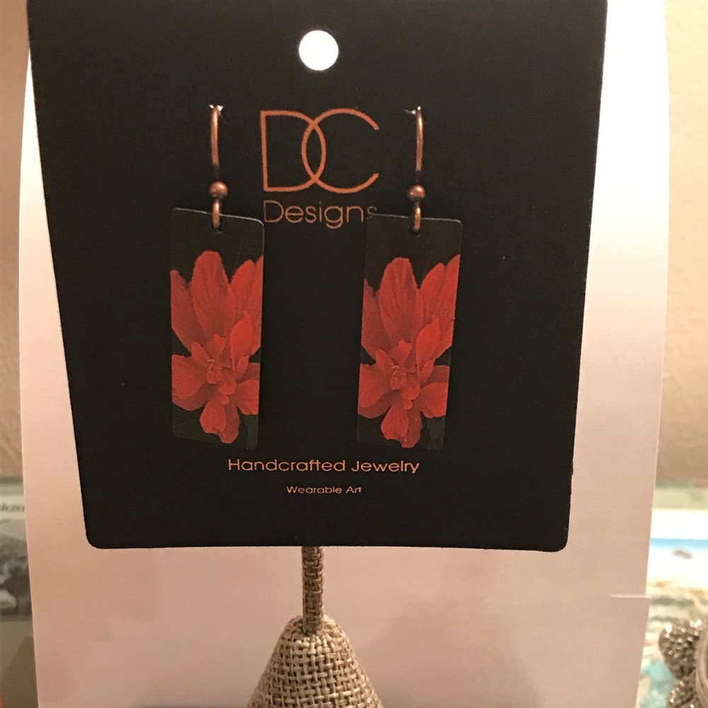 Giclee printed handcrafted earrings